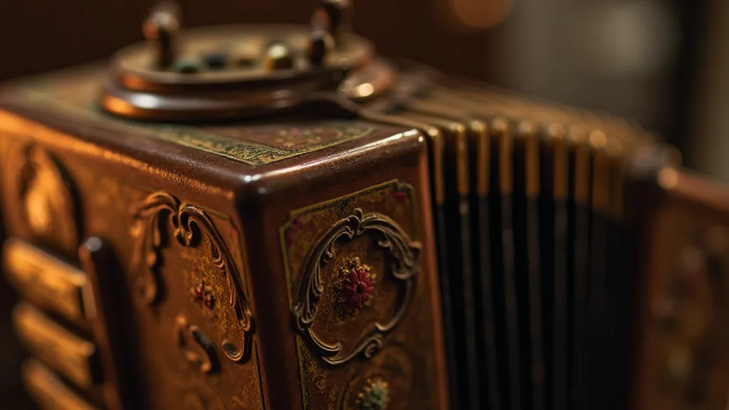 Antique accordion bellows detail