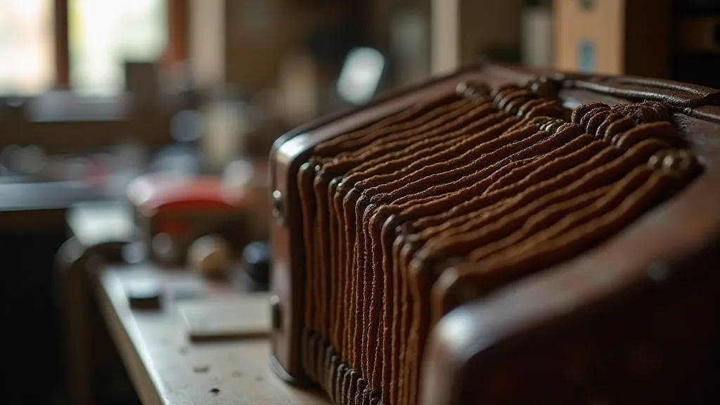 Worn accordion bellows