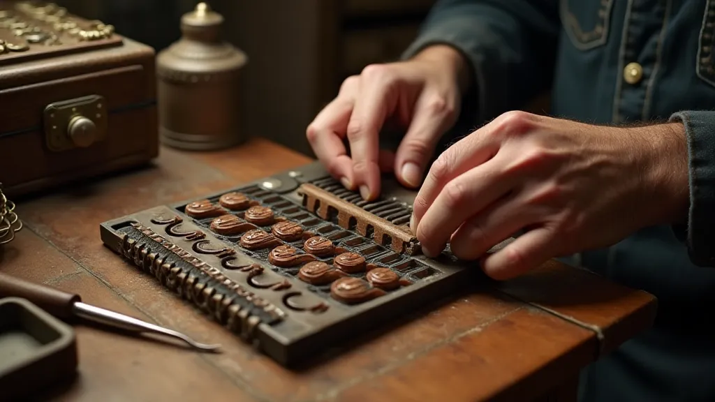 Craftsman shaping a metal reed