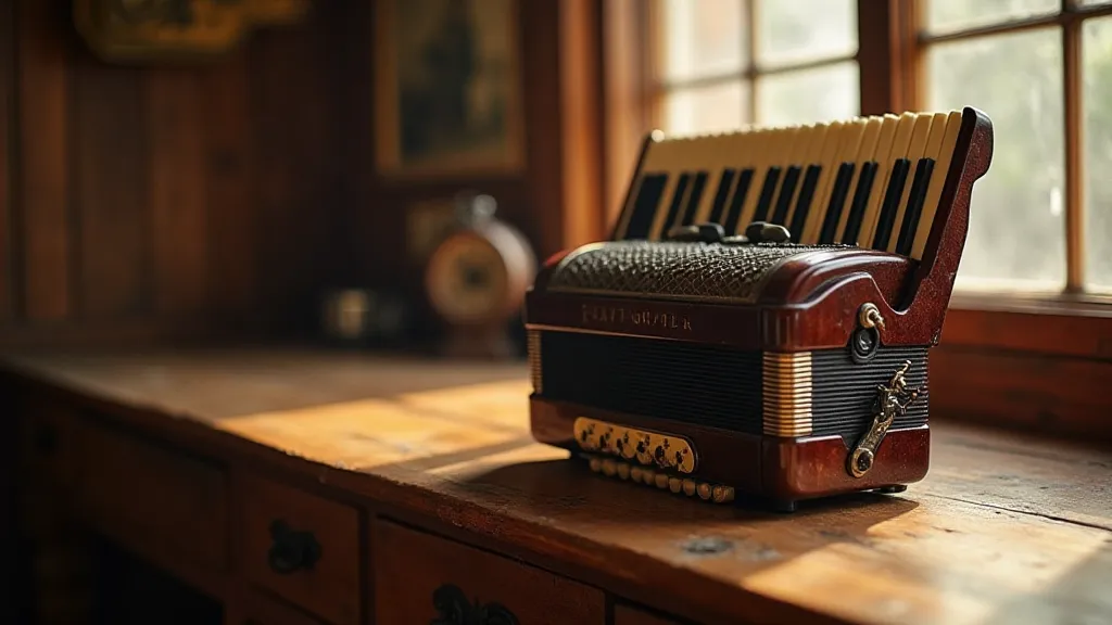 Fully restored antique accordion