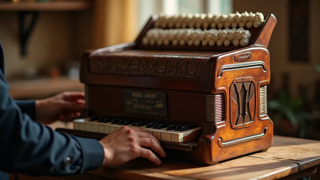 Restored antique accordion
